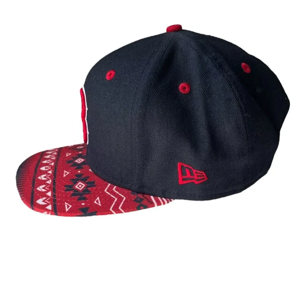 Boston Red Sox Black New Era 9fifty Snapback Hat Graphic Aztec Bill Cap Baseball